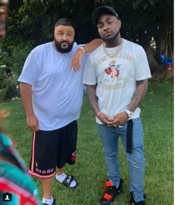 Davido Spotted Partying With DJ Khaled At His Mansion In LA